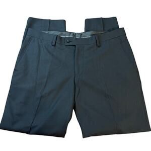 Nordstrom Rack Men's Flat Front Black Dress Pants Size 36x30